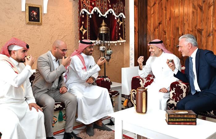 Saudi coffee and dates scene